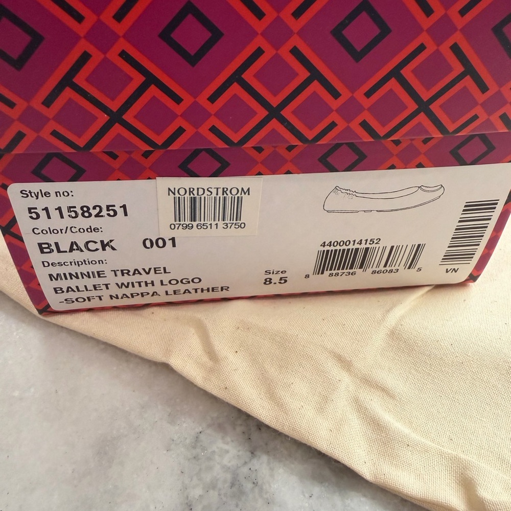 Tory Burch Minnie Travel ballet Black Flats - Picture 2 of 14